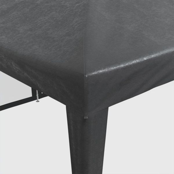 Парти палатка с 12 мрежести странични стени антрацит 8x4 м HDPE