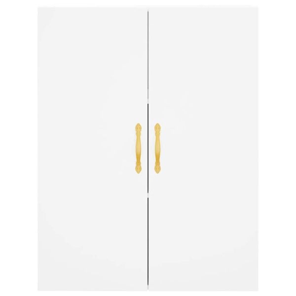 Висок шкаф, бял, 69,5x34x180 см, инженерно дърво