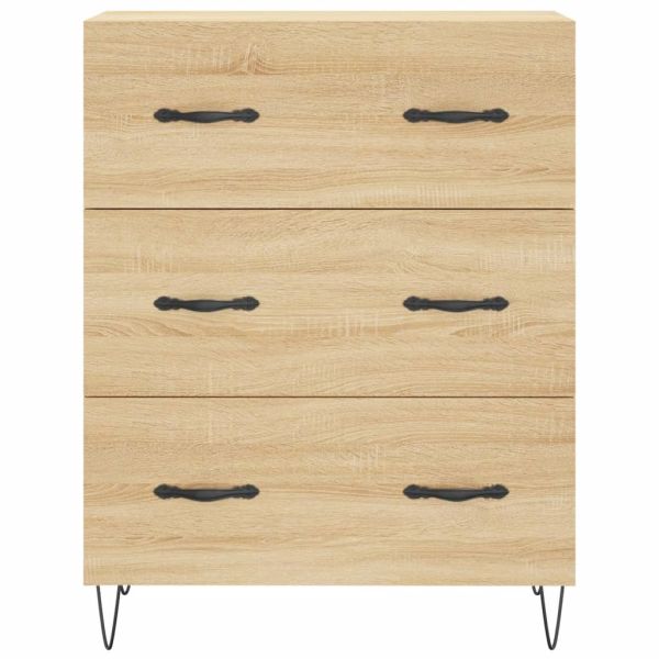 Висок шкаф, дъб сонома, 69,5x34x180 см, инженерно дърво