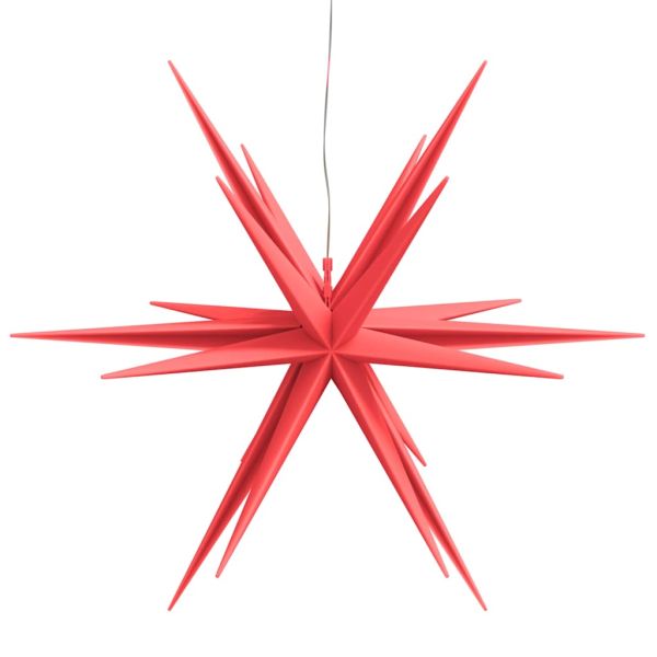 Коледна лампа с LED, сгъваема, червена, 57 см