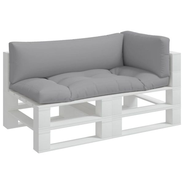 Палетни възглавници, 3 бр, сиви, текстил