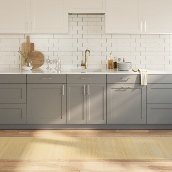 Килим, правоъгълен, светъл натурален, 70x400 см, бамбук