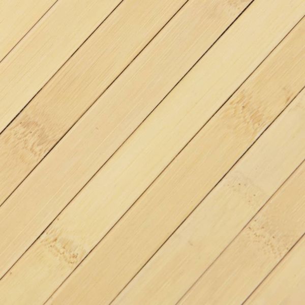 Килим, правоъгълен, светъл натурален, 70x400 см, бамбук