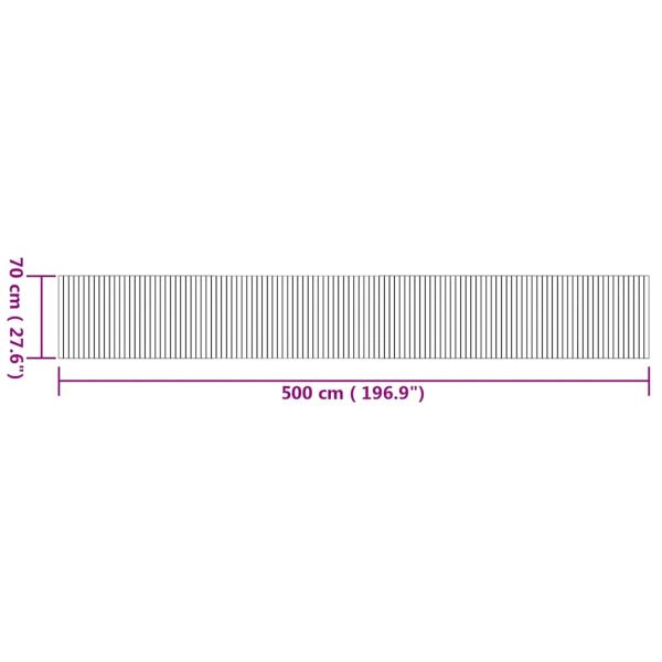 Килим, правоъгълен, натурален, 70x500 см, бамбук