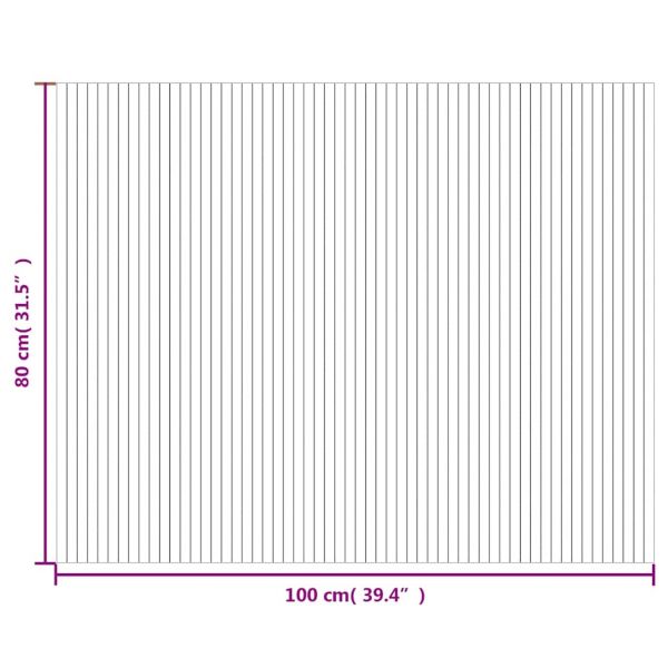 Килим, правоъгълен, кафяв, 80x100 см, бамбук