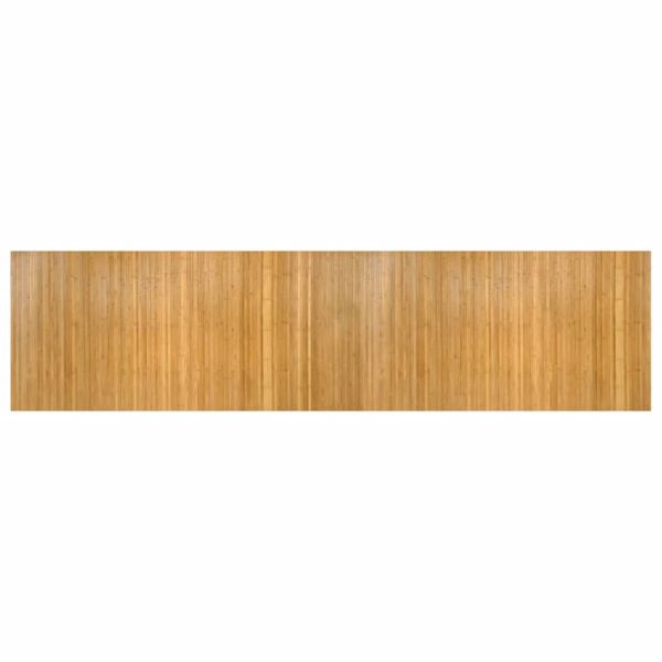 Килим, правоъгълен, натурален, 100x400 см, бамбук