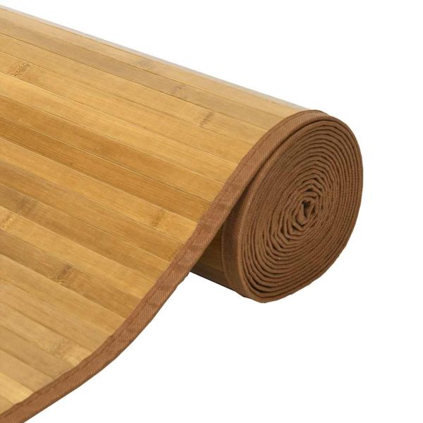 Килим, правоъгълен, натурален, 80x100 см, бамбук