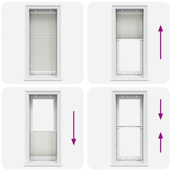 Плисирана щора Светло сиво 55x100 cm Ширина на плата 54,4 cm