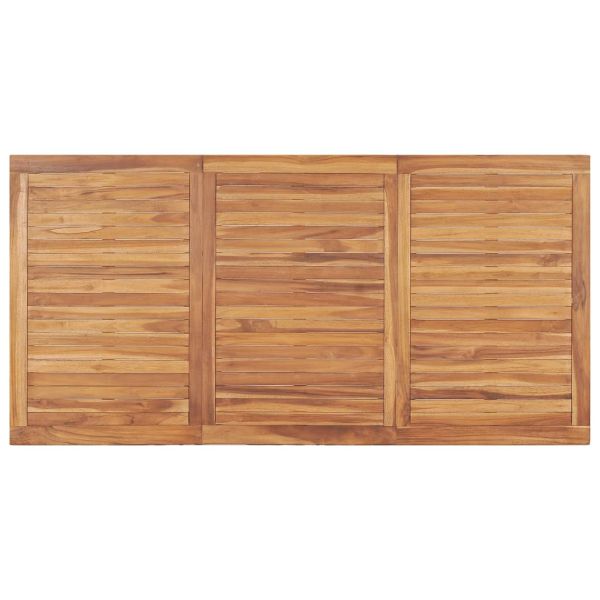 Градински комплект за хранене, 5 части, 180x90 см, масивно тиково дърво