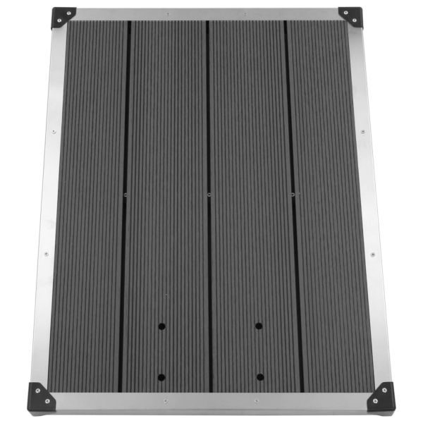 Градински душ със сива основа, 220 см, алуминий