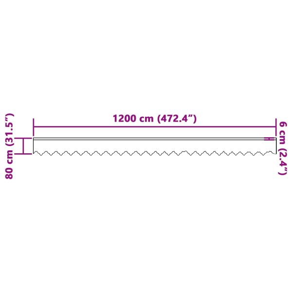 Перде от дантела Бяло 80 x 1200 см Полиестер