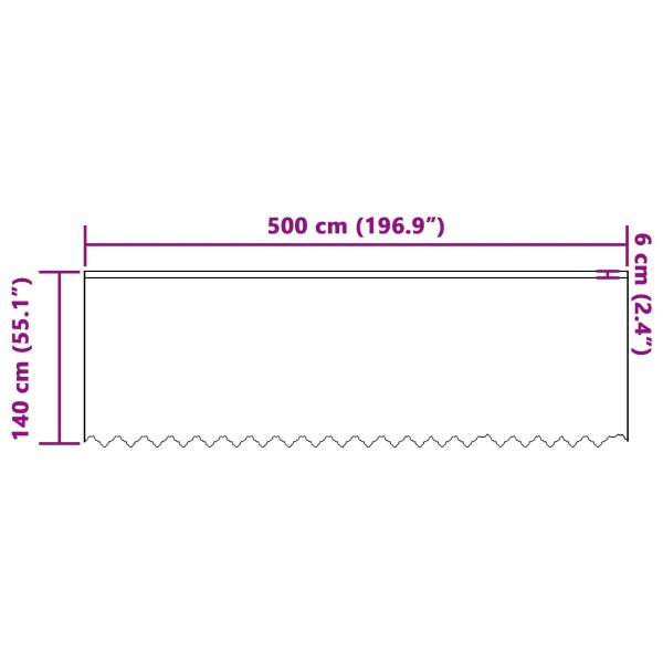 Перде от дантела Бяло 140 x 500 cm Полиестер