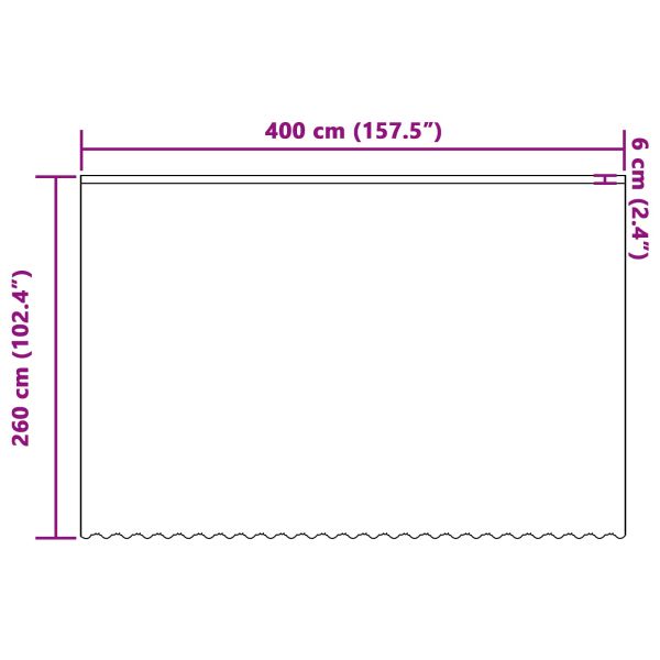 Перде от дантела Бяло 260 x 400 см Полиестер