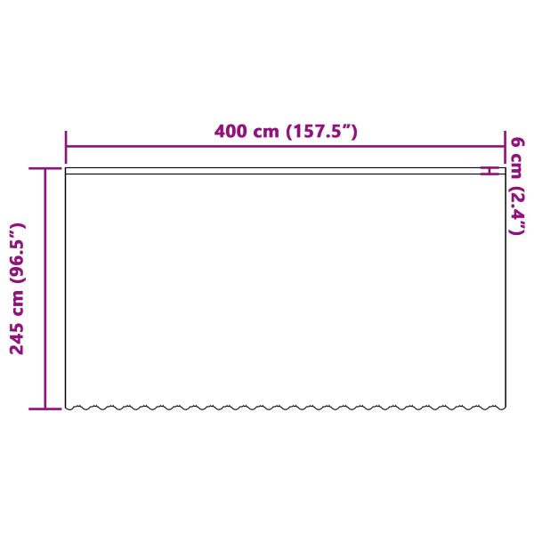 Перде от дантела Бяло 245 x 400 см Полиестер