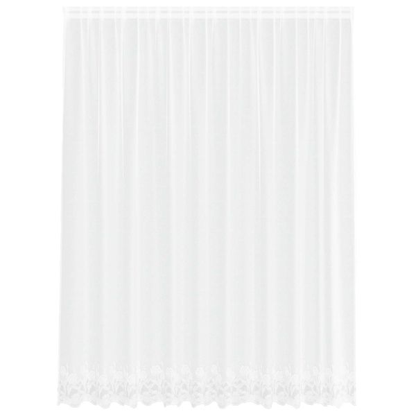 Перде от дантела Бяло 300 x 245 cm Полиестер