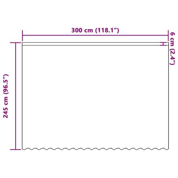 Перде от дантела Бяло 300 x 245 cm Полиестер