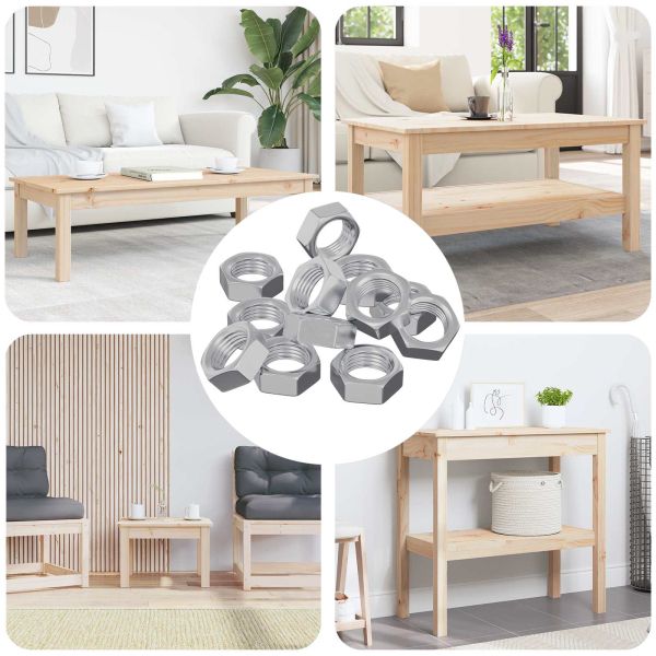 Шестоъгълна гайка 12 pcs Сребрист М6 Метал