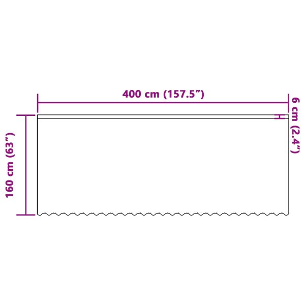Перде от дантела Бяло 160 x 400 см Полиестер