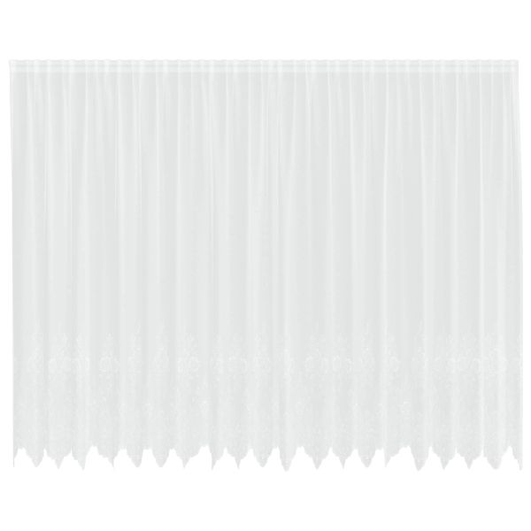 Перде от дантела С завеси Флорален Бяло 240 x 500 см Полиестер