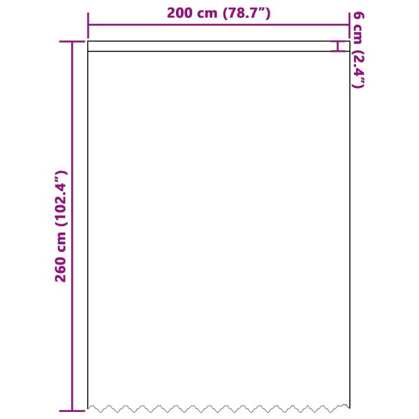 Перде от дантела Бяло 260x200см Полиестер