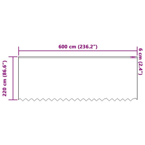 Перде от дантела С завеси Флорален Бяло 220 x 600 cm Полиестер