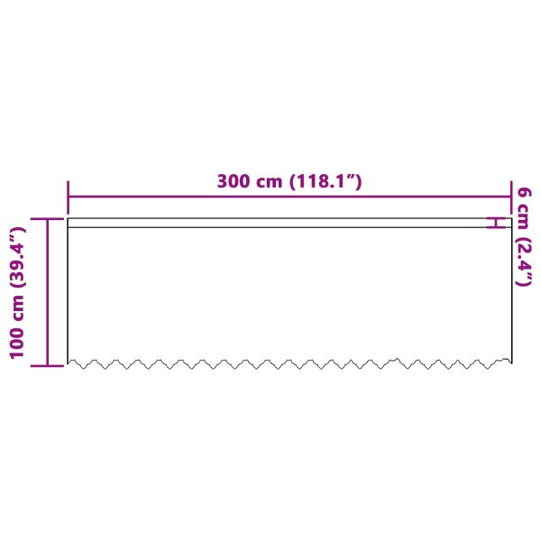 Перде от дантела Бяло 100 x 300 cm Полиестер