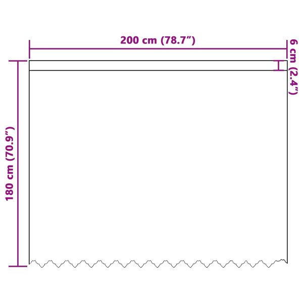 Перде от дантела Бяло 180 x 200 cm Полиестер
