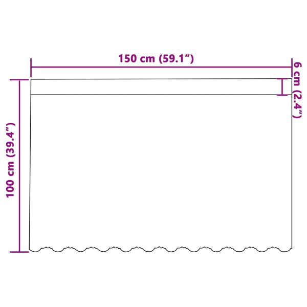 Перде от дантела Бяло 100 x 150 cm Полиестер