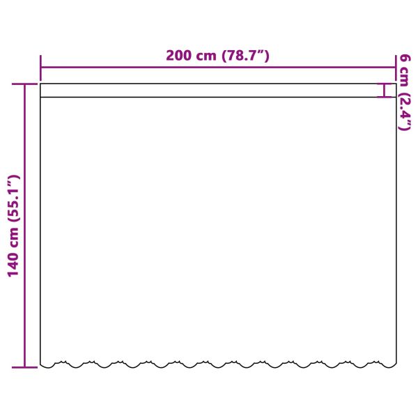 Перде от дантела Бяло 140 x 200 cm Полиестер