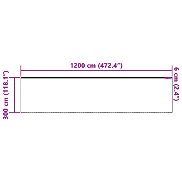 Перде от дантела Бяло 1200 x 300 см Полиестер