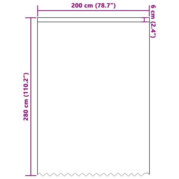 Перде от дантела Бяло 280 x 200 см Полиестер