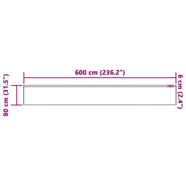 Перде от дантела Бяло 80 x 600 см Полиестер
