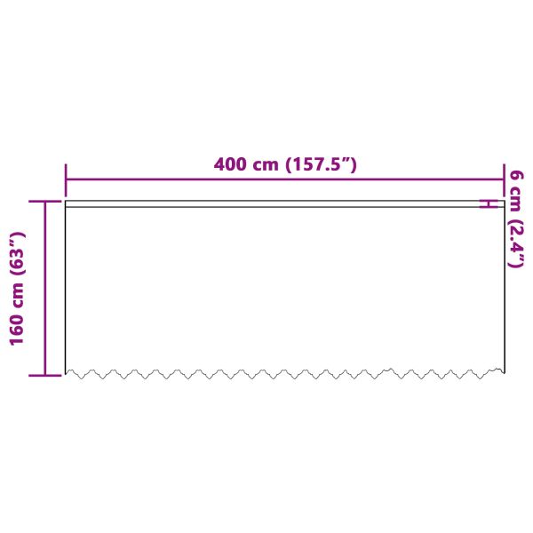 Перде от дантела Бяло 160 x 400 см Полиестер
