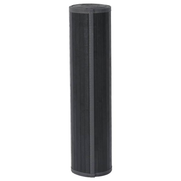 Килим, правоъгълен, сив, 60x300 см, бамбук