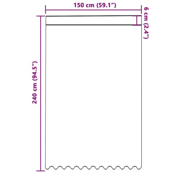 Перде от дантела Бяло 240 x 150 cm Полиестер