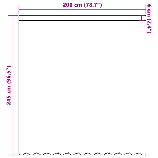 Перде от дантела Бяло 245 x 200 cm Полиестер