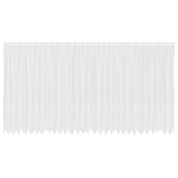 Перде от дантела С завеси Флорален Бяло 245 x 750 см Полиестер