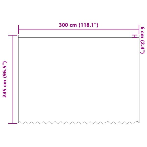 Перде от дантела Бяло 245x300см Полиестер
