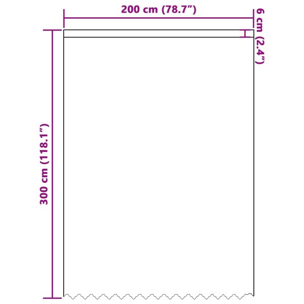 Перде от дантела Бяло 300 x 200 cm Полиестер
