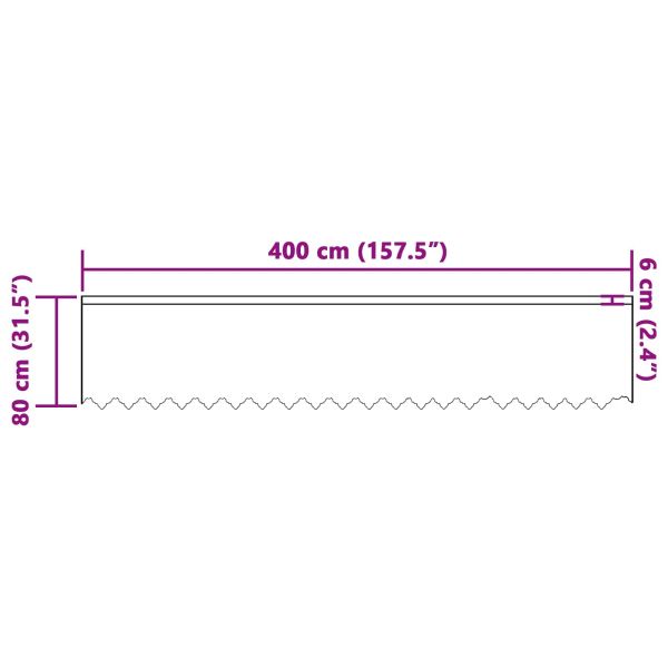 Перде от дантела Бяло 80 x 400 см Полиестер