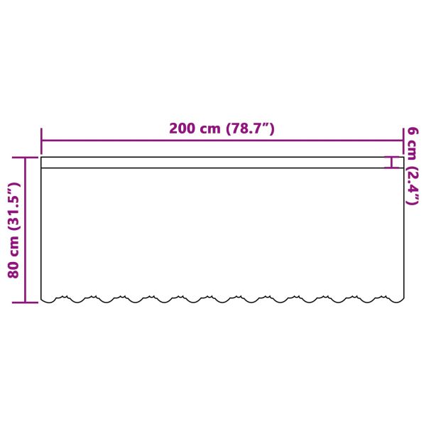Перде от дантела Бяло 80 x 200 cm Полиестер