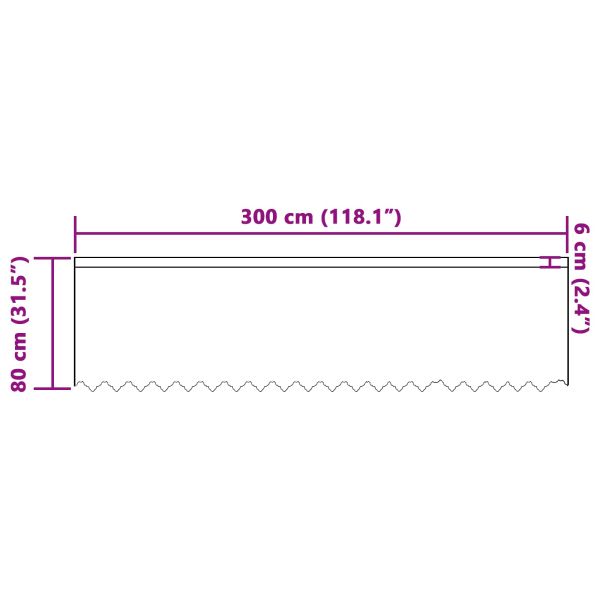 Перде от дантела Бяло 80 x 300 cm Полиестер