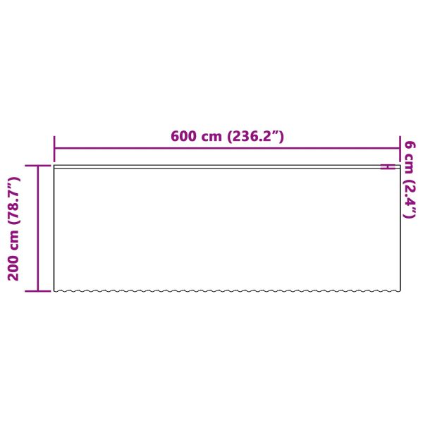 Перде от дантела Бяло 200 x 600 cm Полиестер
