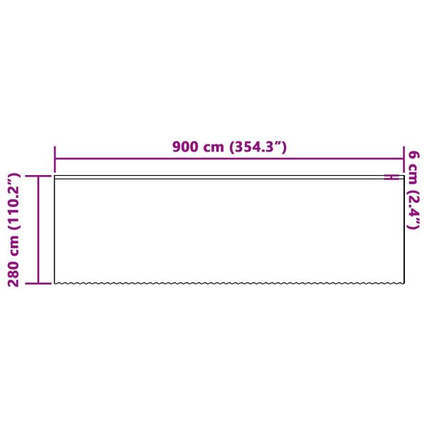 Перде от дантела Бяло 280 x 900 см Полиестер