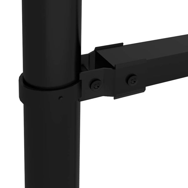 Градинска ограда с връх тип „копие“, стомана, 1781,5x175 см, черна