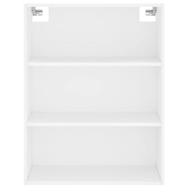 Висок шкаф, бял, 69,5x34x180 см, инженерно дърво