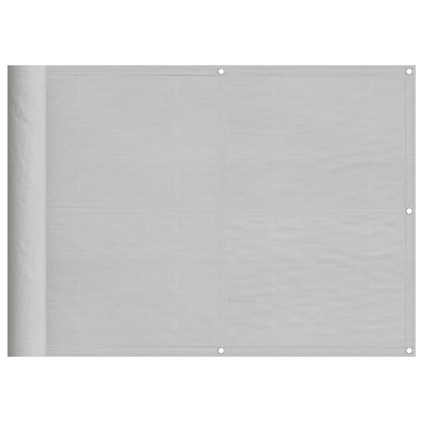Балконски параван, светлосив, 75x700 см, 100% полиестер оксфорд
