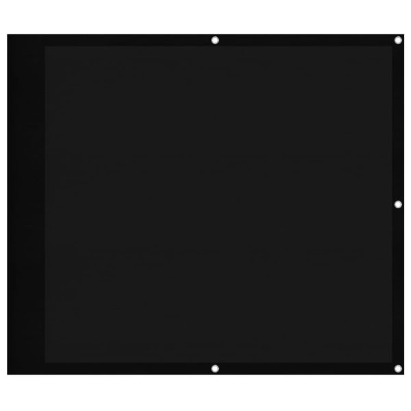 Балконски параван черен 90x800 см 100% полиестер оксфорд