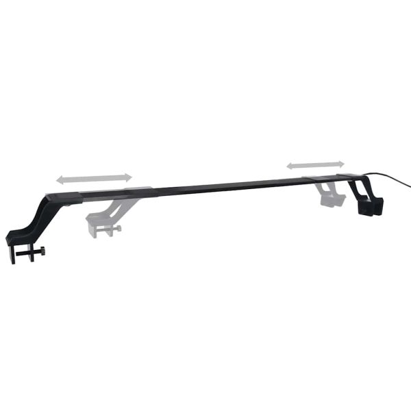 LED лампа за аквариум със скоби, 55-70 см, синьо и бяло