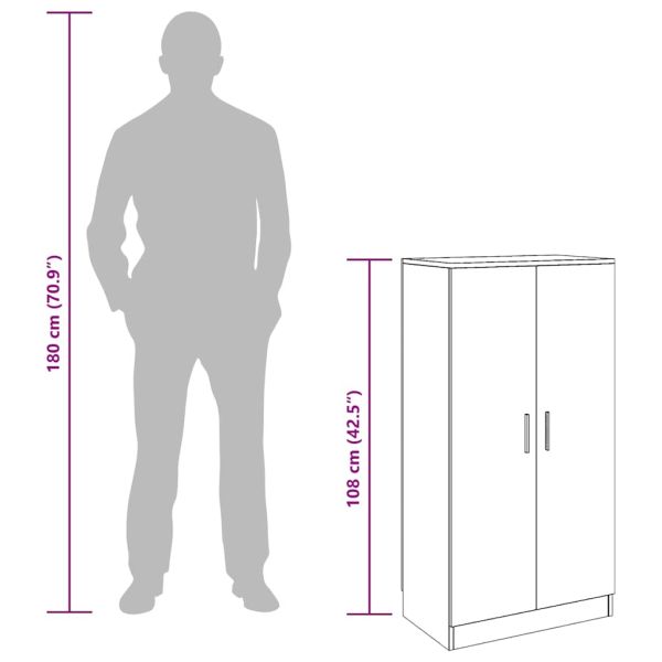 Шкаф за обувки, 7 рафта, бял